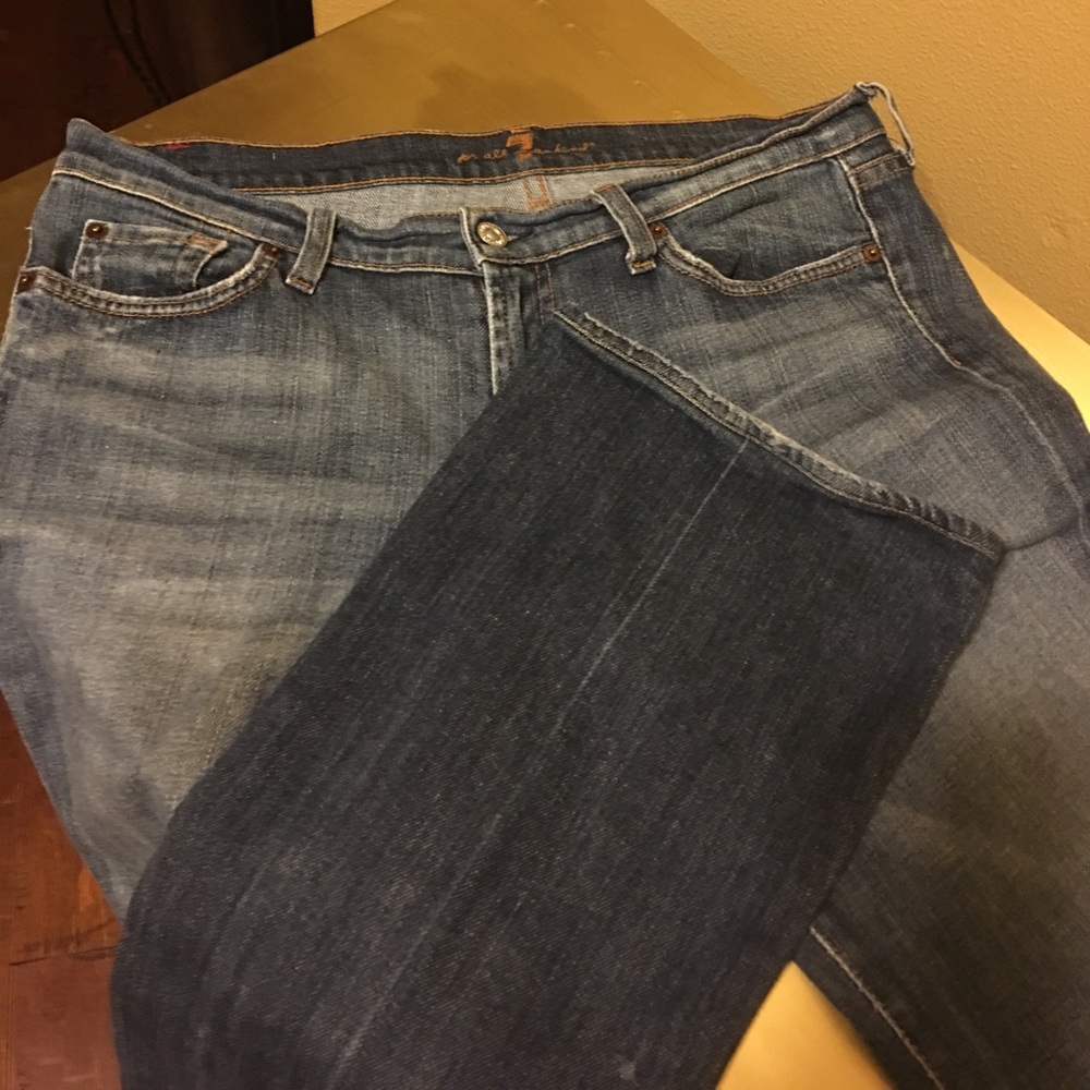 7 For All Mankind Denim Dark Rinse Boot cut Leg
